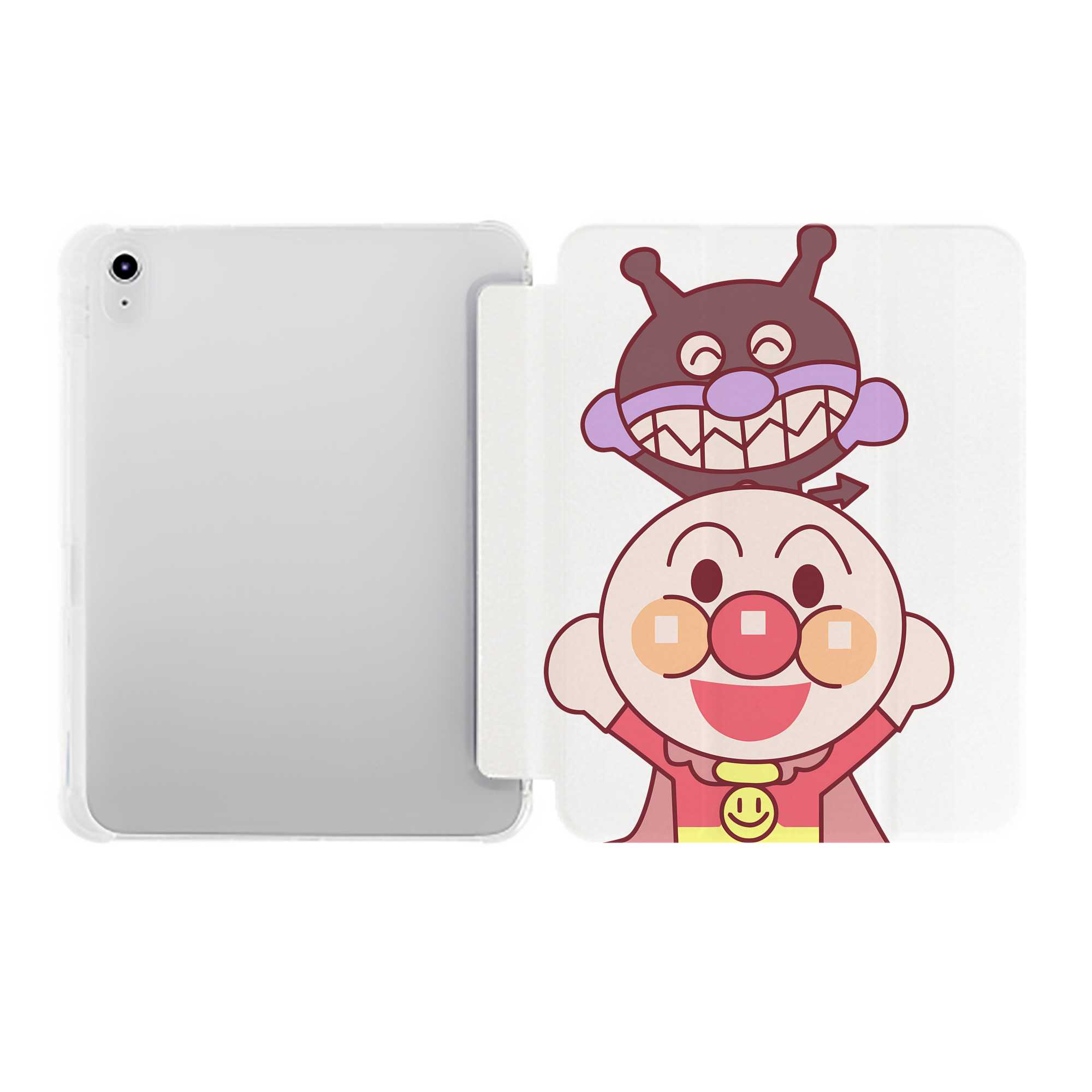 （画像用） アンパンマン Anpanman IPad ケース ペン収納付き 三つ折りスタンド PUレザー×シリコン 対応機種9.5/10.5/10.9インチ